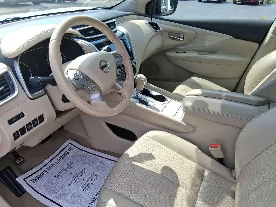 2015 Nissan Murano Platinum (5N1AZ2MH3FN) with an 3.5L V-6 DOHC engine, Continuously Variable Transmission transmission, located at 1951 S Dayton Lakeview Rd., New Carlisle, OH, 45344, (937) 908-9800, 39.890999, -84.050255 - Need one SUV that can handle the weekday commute, keep everyone comfortable on family errands, and still feel upscale for a weekend getaway to John Bryan State Park or a day trip through Dayton? This 2015 Nissan Murano Platinum AWD in Pearl White is built for exactly that kind of real-life driving-s - Photo#9