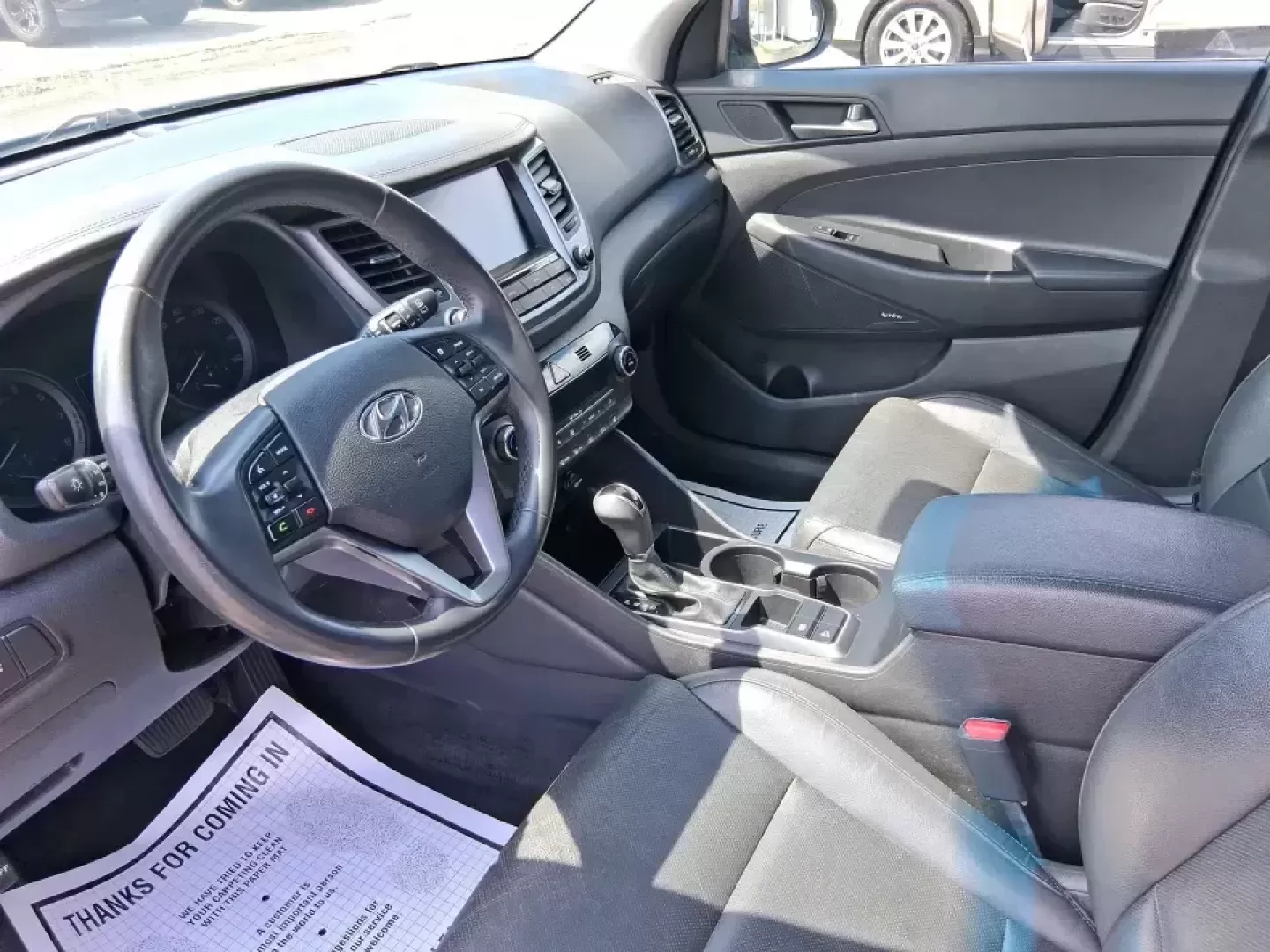 2018 Hyundai Tucson SEL Plus (KM8J33A4XJU) with an Nu 2L I-4 gasoline direct injection engine, 6A transmission, located at 880 E. National Road, Vandalia, OH, 45377, (937) 908-9800, 39.891918, -84.183594 - Need a do-it-all SUV that fits real life in Greene County-school runs, long commutes to Dayton, and weekend getaways to John Bryan State Park-without sacrificing comfort or confidence? This 2018 Hyundai Tucson SEL Plus in Coliseum Gray is built for drivers who want practical space, modern tech, and - Photo#9