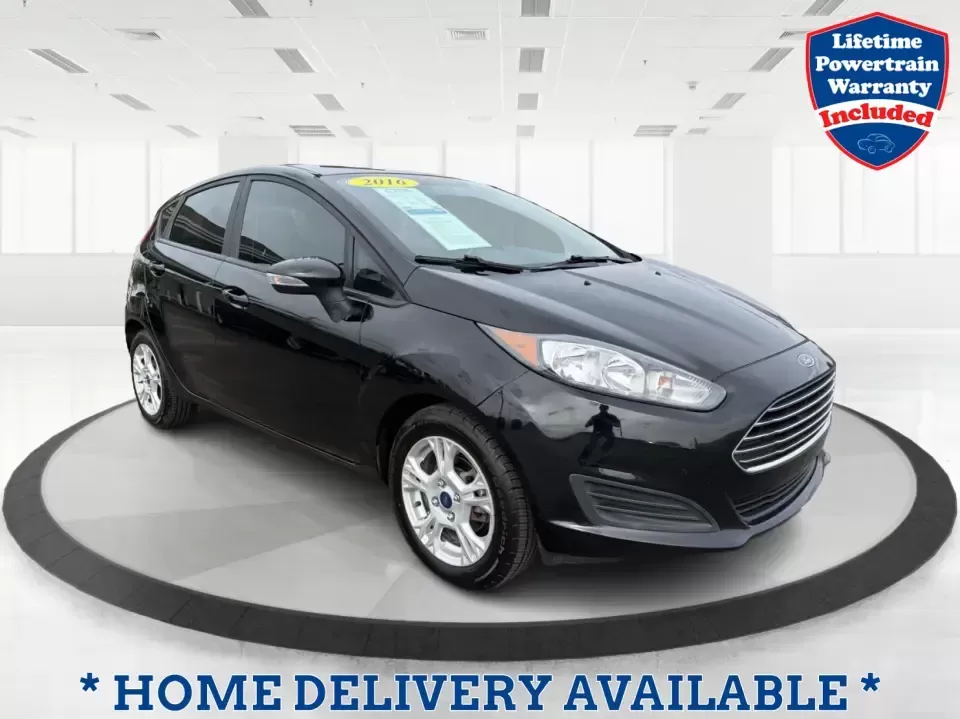 2016 Ford Fiesta SE (3FADP4EJ8GM) with an 1.6L L4 DOHC 16V engine, located at 8750 N County Rd 25A, Piqua, OH, 45356, (937) 908-9800, 40.164391, -84.232513 - Need a smart, easy-to-park hatchback that makes daily life simpler-whether you're commuting up I-75, running errands around downtown Piqua, or packing up for a weekend at Lock 9 Park? This 2016 Ford Fiesta SE Hatchback in Shadow Black delivers big practicality in a small, budget-friendly footprint, - Photo#0