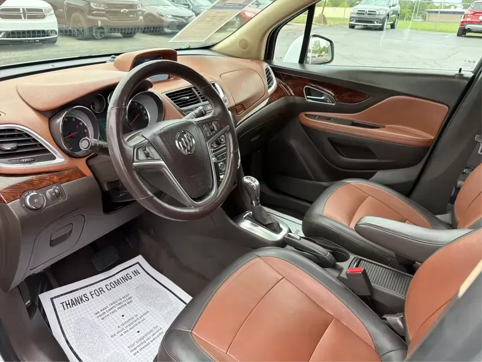 2016 Buick Encore Leather (KL4CJGSB0GB) with an Ecotec 1.4L I-4 DOHC engine, 6A transmission, located at 4508 South Dixie Dr, Moraine, OH, 45439, (937) 908-9800, 39.689976, -84.218452 - Need a small SUV that fits city parking, handles Ohio weather, and still feels upscale for date night in the Oregon District or a weekend run out toward Caesar Creek? This 2016 Buick Encore Leather AWD is built for real life in Moraine-easy to drive on South Dixie Dr, confident on I-75 and I-675, an - Photo#9