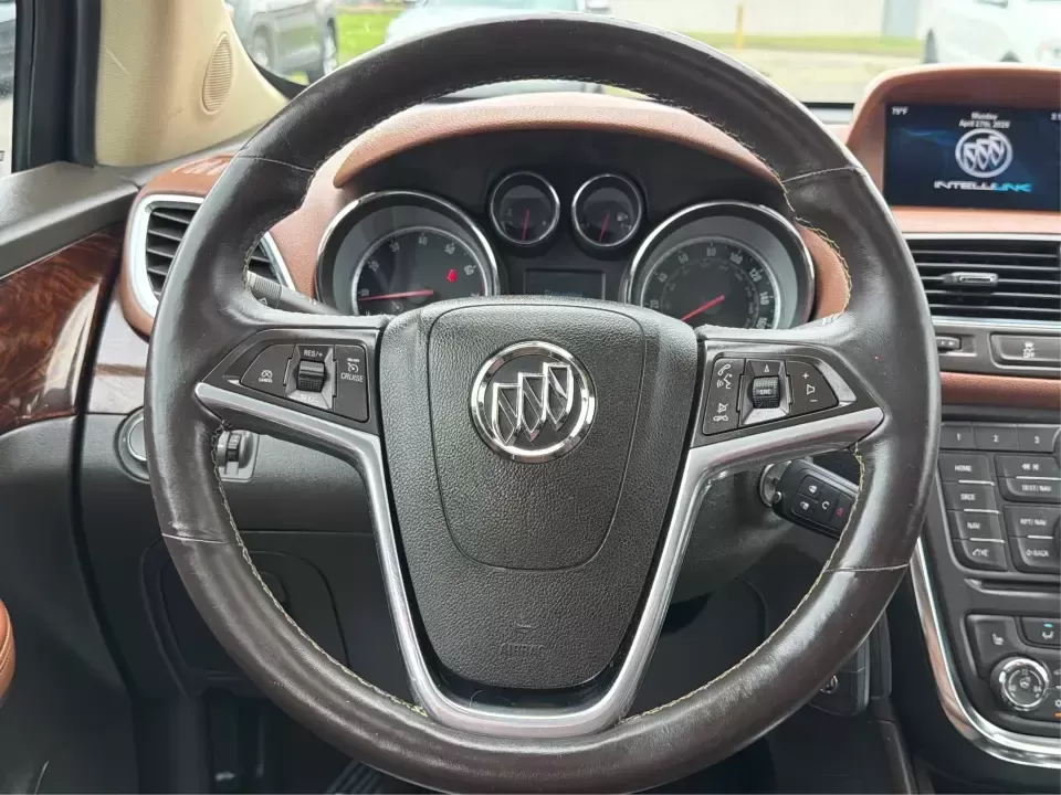 2016 Buick Encore Leather (KL4CJGSB0GB) with an Ecotec 1.4L I-4 DOHC engine, 6A transmission, located at 4508 South Dixie Dr, Moraine, OH, 45439, (937) 908-9800, 39.689976, -84.218452 - Need a small SUV that fits city parking, handles Ohio weather, and still feels upscale for date night in the Oregon District or a weekend run out toward Caesar Creek? This 2016 Buick Encore Leather AWD is built for real life in Moraine-easy to drive on South Dixie Dr, confident on I-75 and I-675, an - Photo#16
