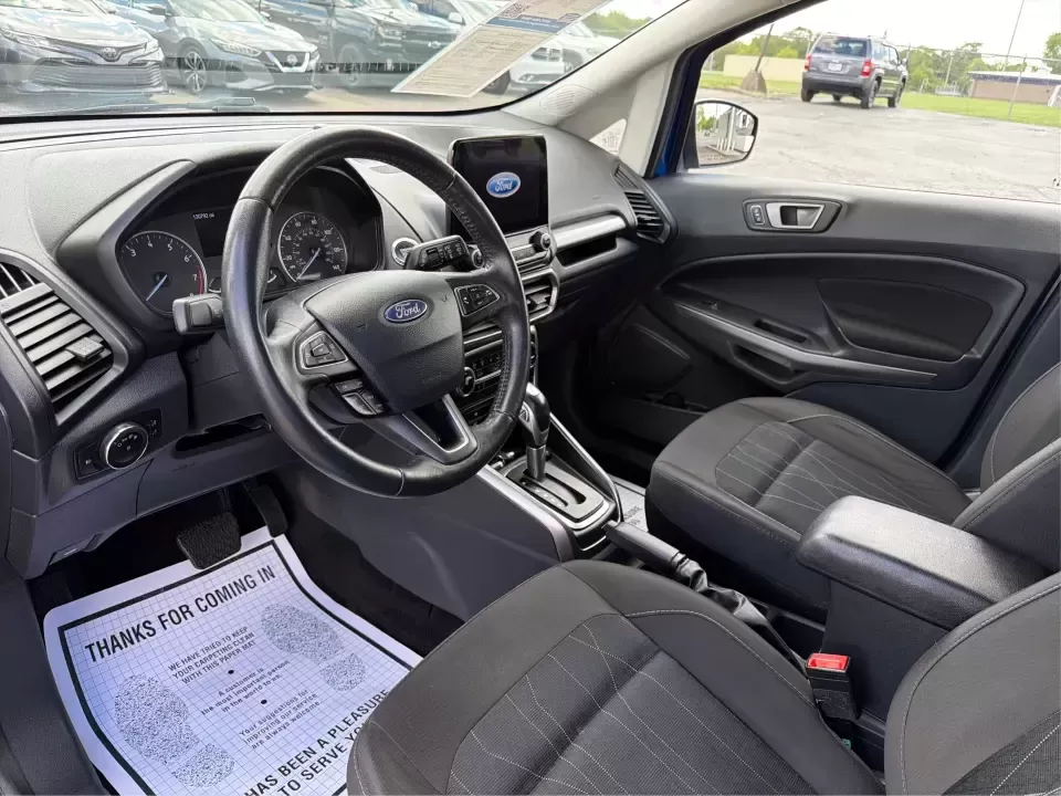 2020 Ford EcoSport SE (MAJ3S2GE5LC) with an EcoBoost 1L I-3 gasoline direct injection engine, 6A transmission, located at 1230 East Main St, Xenia, OH, 45385, (937) 908-9800, 39.688026, -83.910172 - Need a city-friendly SUV that can handle the daily commute, weekend errands, and quick getaways out to John Bryan State Park without feeling bulky? This **2020 Ford EcoSport SE** in eye-catching **Lightning Blue Metallic** is a smart fit for busy Xenia drivers who want easy parking, flexible cargo s - Photo#9