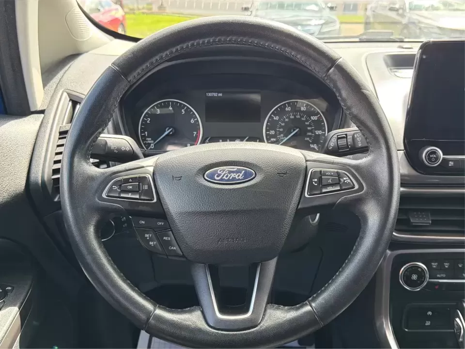 2020 Ford EcoSport SE (MAJ3S2GE5LC) with an EcoBoost 1L I-3 gasoline direct injection engine, 6A transmission, located at 1230 East Main St, Xenia, OH, 45385, (937) 908-9800, 39.688026, -83.910172 - Need a city-friendly SUV that can handle the daily commute, weekend errands, and quick getaways out to John Bryan State Park without feeling bulky? This **2020 Ford EcoSport SE** in eye-catching **Lightning Blue Metallic** is a smart fit for busy Xenia drivers who want easy parking, flexible cargo s - Photo#16