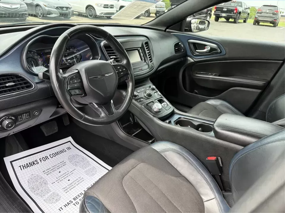 2015 Chrysler 200 S (1C3CCCBG7FN) with an 3.6L V6 DOHC 24V FFV engine, 9-Speed Automatic transmission, located at 8750 N County Rd 25A, Piqua, OH, 45356, (937) 908-9800, 40.164391, -84.232513 - Need a smart, comfortable sedan for the weekday commute up I-75, quick errands around Piqua, and the occasional road trip to Dayton or Troy? This 2015 Chrysler 200 S delivers the kind of smooth V6 power, upscale comfort, and everyday practicality that fits real life-whether you're a busy parent shut - Photo#9