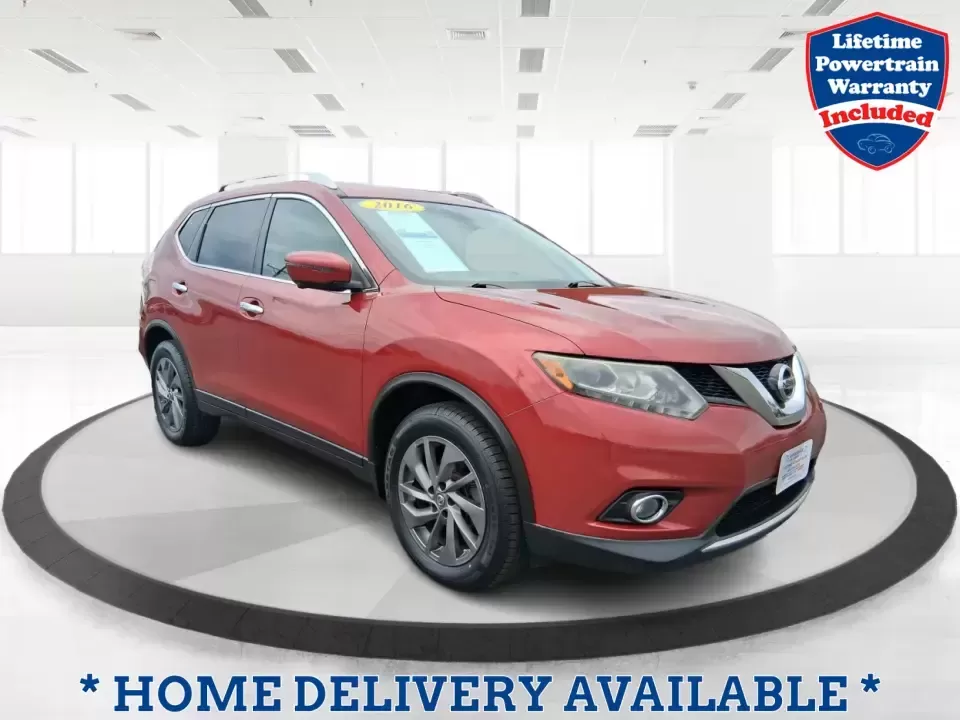 2016 Nissan Rogue SL (5N1AT2MV7GC) with an 2.5L I-4 DOHC engine, CVT transmission, located at 1230 East Main St, Xenia, OH, 45385, (937) 908-9800, 39.688026, -83.910172 - Picture your next Ohio weekend: packing up for John Bryan State Park, cruising out toward Clifton Gorge, or simply making the school run and the daily commute down US-35 feel easier and more comfortable. This 2016 Nissan Rogue SL in eye-catching Cayenne Red is the kind of practical, do-it-all SUV th - Photo#0