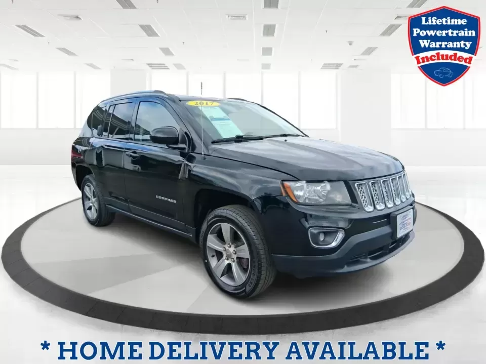 2017 Jeep Compass High Altitude FWD (1C4NJCEBXHD) with an 2.4L L4 DOHC 16V engine, CVT transmission, located at 1951 S Dayton Lakeview Rd., New Carlisle, OH, 45344, (937) 908-9800, 39.890999, -84.050255 - Picture your next week looking simpler: a comfortable SUV for the daily commute down I70, school drop-offs, and spontaneous Saturday drives to Buck Creek State Park-without feeling like you have to put your life on hold while you shop for financing. This 2017 Jeep Compass High Altitude FWD in Black - Photo#0