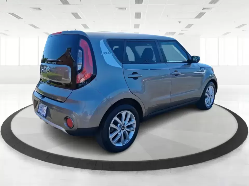 2018 Kia Soul + (KNDJP3A58J7) with an 2L I-4 gasoline direct injection engine, 6A transmission, located at 401 Woodman Dr, Riverside, OH, 45431, (937) 908-9800, 39.760899, -84.123421 - Pack more into every day-commute-ready comfort for I675 and Route 35, easy parking for quick stops near The Greene, and flexible cargo space for weekend runs to Eastwood MetroPark-this 2018 Kia Soul + is built for Riverside life. With its distinctive hatchback shape, Titanium Gray finish, and practi - Photo#2