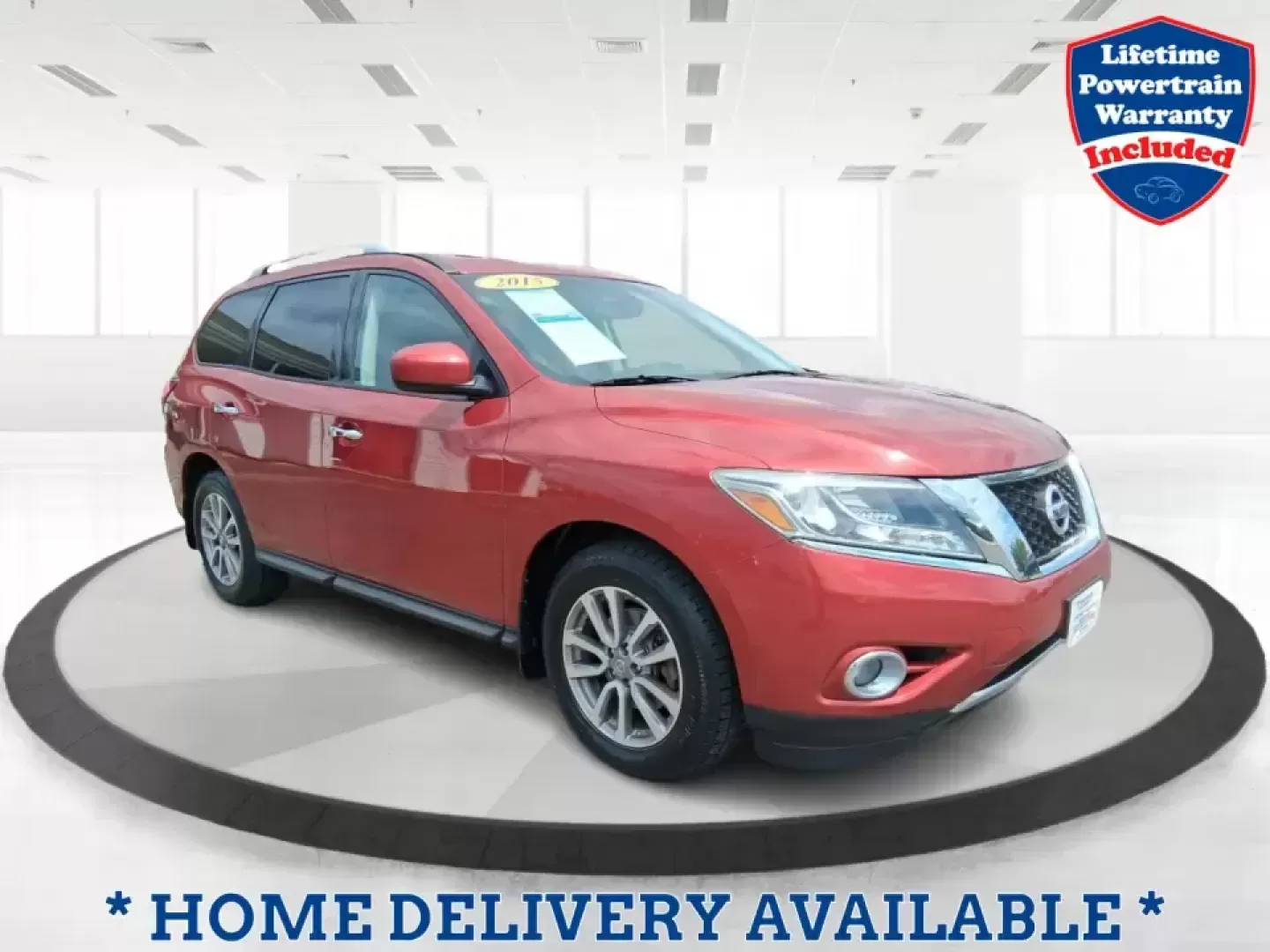 2015 Nissan Pathfinder SV (5N1AR2MM6FC) with an 3.5L V-6 DOHC engine, Continuously Variable Transmission transmission, located at 401 Woodman Dr, Riverside, OH, 45431, (937) 908-9800, 39.760899, -84.123421 - Need one SUV that can handle the weekday school run, the long commute down I675, and a spontaneous weekend escape to Carillon Historical Park or a day at the National Museum of the U.S. Air Force? This 2015 Nissan Pathfinder SV in eye-catching Cayenne Red is built for real life in Riverside, Ohio-ro - Photo#0