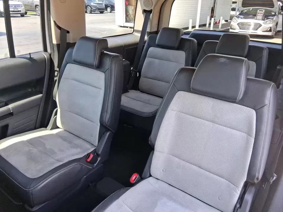 2011 Ford Flex Titanium (2FMGK5DC2BB) with an Duratec 3.5L V-6 DOHC engine, 6-Speed Automatic Overdrive transmission, located at 1951 S Dayton Lakeview Rd., New Carlisle, OH, 45344, (937) 908-9800, 39.890999, -84.050255 - Road-trip ready and family-friendly without feeling like a bus, this 2011 Ford Flex Limited | Titanium is the kind of crossover that fits real life-school drop-offs, long commutes, weekend tournaments, and those last-minute runs for groceries when the cargo space actually matters. Finished in White - Photo#10