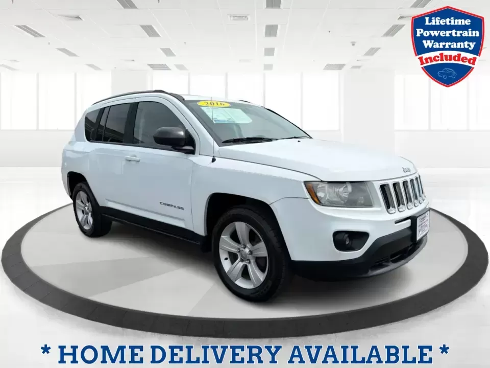2016 Jeep Compass Sport (1C4NJCBA1GD) with an 2.0L L4 DOHC 16V engine, Automatic transmission, located at 4508 South Dixie Dr, Moraine, OH, 45439, (937) 908-9800, 39.689976, -84.218452 - **Adventure Awaits with the 2016 Jeep Compass Sport in Fairborn, OH!**<br /> <br /> Are you and your family ready to embark on thrilling weekend adventures or find the ideal companion for your daily commute? Look no further! The 2016 Jeep Compass Sport is the perfect SUV for those who need a dependa - Photo#0