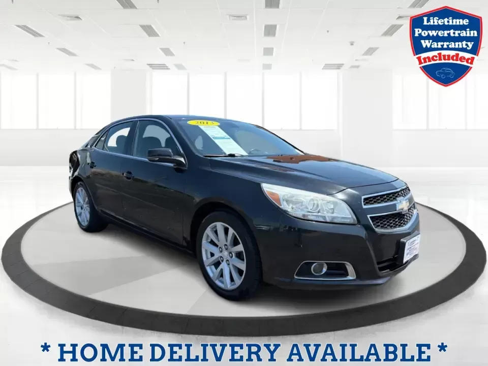 2013 Chevrolet Malibu 2LT (1G11E5SA0DF) with an ECOTEC 2.5L I-4 gasoline direct injection engine, 6-Speed Automatic transmission, located at 880 E. National Road, Vandalia, OH, 45377, (937) 908-9800, 39.891918, -84.183594 - Need a dependable sedan for the daily commute up I75, quick school drop-offs, and comfortable weekend drives to the Dayton Art Institute or a Dragons game? This 2013 Chevrolet Malibu 2LT in Black Granite Metallic fits the real-life routine of busy families, first-time buyers, and budget-conscious dr - Photo#0