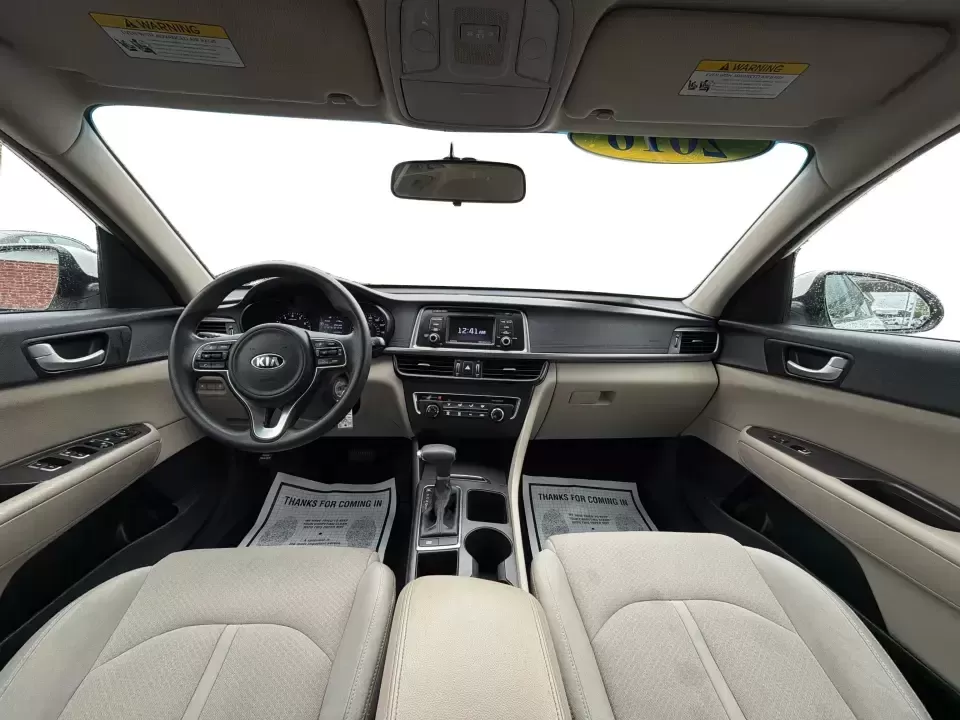 2016 Kia Optima LX (KNAGT4L36G5) with an Theta II 2.4L I-4 gasoline direct injection engine, 6A transmission, located at 401 Woodman Dr, Riverside, OH, 45431, (937) 908-9800, 39.760899, -84.123421 - Need a dependable sedan that can handle the weekday commute down I-675, quick school drop-offs near Mad River, and an easy weekend drive to Carillon Historical Park or a Dayton Dragons game? This 2016 Kia Optima LX in Snow White Pearl delivers the kind of practical comfort and modern tech that fits - Photo#19