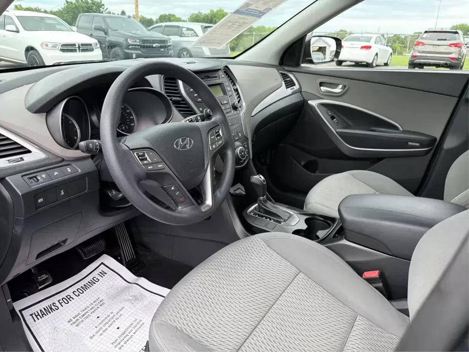 2015 Hyundai Santa Fe 2.4L (5XYZTDLB6FG) with an Theta II 2.4L I-4 gasoline direct injection engine, 6-Speed Automatic transmission, located at 401 Woodman Dr, Riverside, OH, 45431, (937) 908-9800, 39.760899, -84.123421 - Need one SUV that can handle school drop-offs, weekday commutes, and the occasional weekend escape to Eastwood MetroPark or a day trip down I-75? This 2015 Hyundai Santa Fe 2.4L in Mineral Gray fits that real-life rhythm with confident SUV versatility, family-friendly space, and comfort features tha - Photo#9