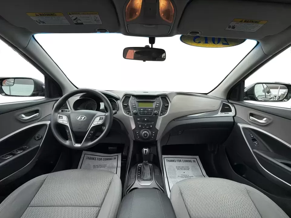 2015 Hyundai Santa Fe 2.4L (5XYZTDLB6FG) with an Theta II 2.4L I-4 gasoline direct injection engine, 6-Speed Automatic transmission, located at 401 Woodman Dr, Riverside, OH, 45431, (937) 908-9800, 39.760899, -84.123421 - Need one SUV that can handle school drop-offs, weekday commutes, and the occasional weekend escape to Eastwood MetroPark or a day trip down I-75? This 2015 Hyundai Santa Fe 2.4L in Mineral Gray fits that real-life rhythm with confident SUV versatility, family-friendly space, and comfort features tha - Photo#19