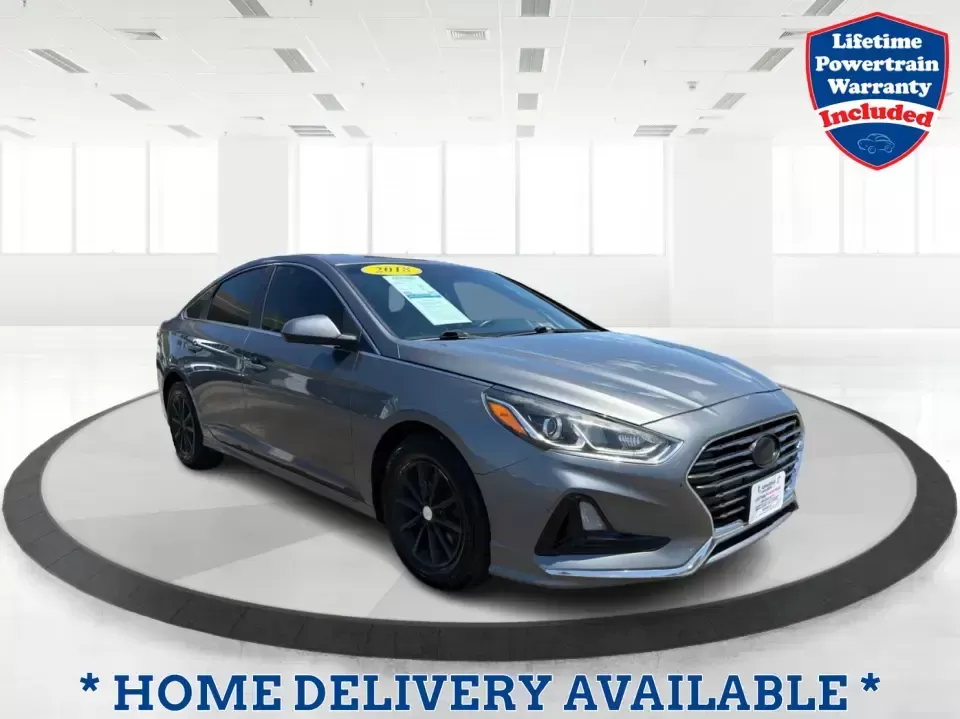 2018 Hyundai Sonata ECO (5NPE24AA3JH) with an 1.6L I-4 gasoline direct injection engine, 7A transmission, located at 1951 S Dayton Lakeview Rd., New Carlisle, OH, 45344, (937) 908-9800, 39.890999, -84.050255 - Need a smart, efficient sedan that can handle a busy weekday commute to Dayton, quick school drop-offs, and the occasional weekend run to Springfield without draining your budget? This 2018 Hyundai Sonata ECO in sleek Machine Gray is an ideal fit for drivers who want comfort, tech, and fuel-friendly - Photo#0