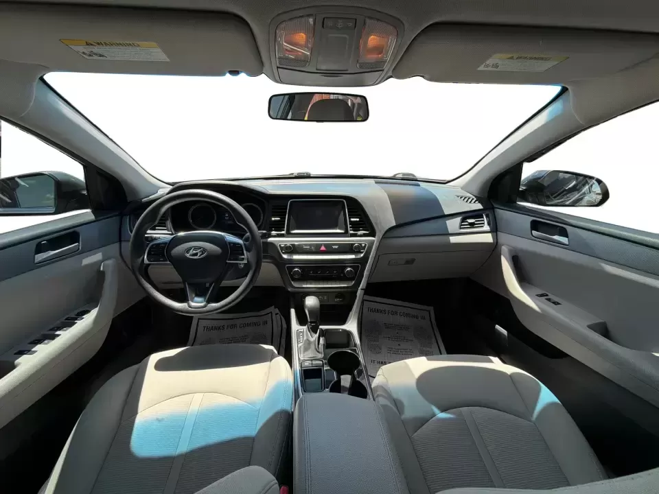 2018 Hyundai Sonata ECO (5NPE24AA3JH) with an 1.6L I-4 gasoline direct injection engine, 7A transmission, located at 1951 S Dayton Lakeview Rd., New Carlisle, OH, 45344, (937) 908-9800, 39.890999, -84.050255 - Need a smart, efficient sedan that can handle a busy weekday commute to Dayton, quick school drop-offs, and the occasional weekend run to Springfield without draining your budget? This 2018 Hyundai Sonata ECO in sleek Machine Gray is an ideal fit for drivers who want comfort, tech, and fuel-friendly - Photo#21