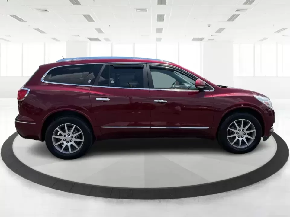 2015 Buick Enclave Leather AWD (5GAKVBKD9FJ) with an 3.6L V6 DOHC 24V engine, 6-Speed Automatic Overdrive transmission, located at 4508 South Dixie Dr, Moraine, OH, 45439, (937) 908-9800, 39.689976, -84.218452 - Road-trip weekends to Hueston Woods, school drop-offs around West Carrollton, and daily commutes up I75 feel a lot easier when your SUV has real space, comfort, and confidence in every season. This 2015 Buick Enclave Leather in stunning Crimson Red Tintcoat is built for busy families, carpool captai - Photo#1