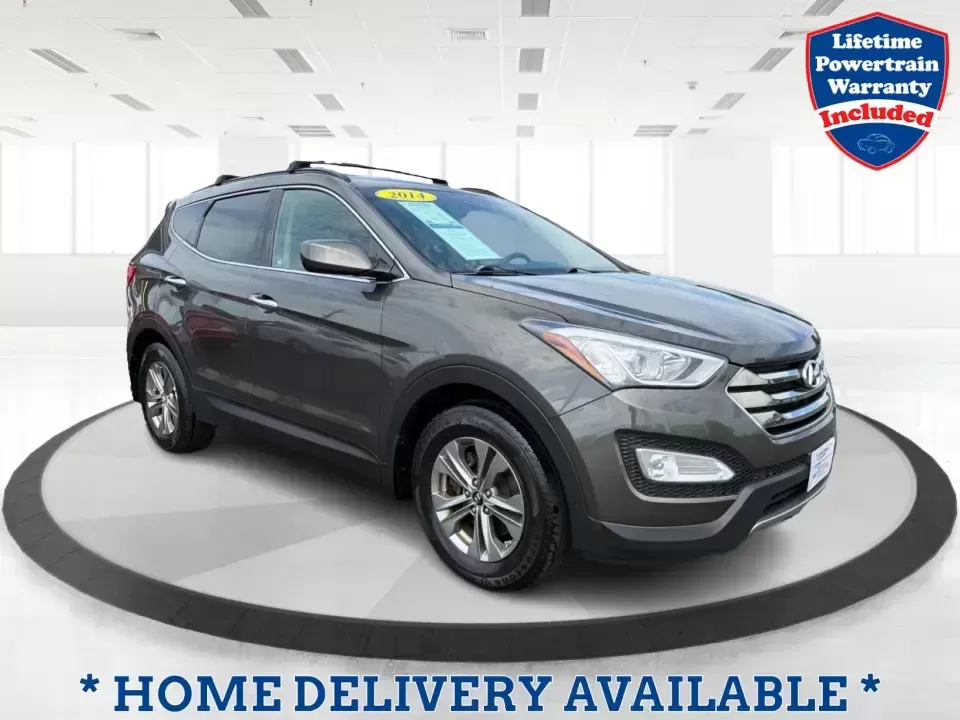 2014 Hyundai Santa Fe Sport 2.4 AWD (5XYZUDLB0EG) with an 2.4L L4 DOHC 16V engine, 6-Speed Automatic transmission, located at 4508 South Dixie Dr, Moraine, OH, 45439, (937) 908-9800, 39.689976, -84.218452 - Picture your next weekend escape: loading up the family, pointing the nose toward the MetroParks, and cruising I-75 with room for everyone and everything-without feeling like you're driving a bus. This 2014 Hyundai Santa Fe 2.4L in Cabo Bronze is a practical, road-trip-ready SUV that fits real life - Photo#0
