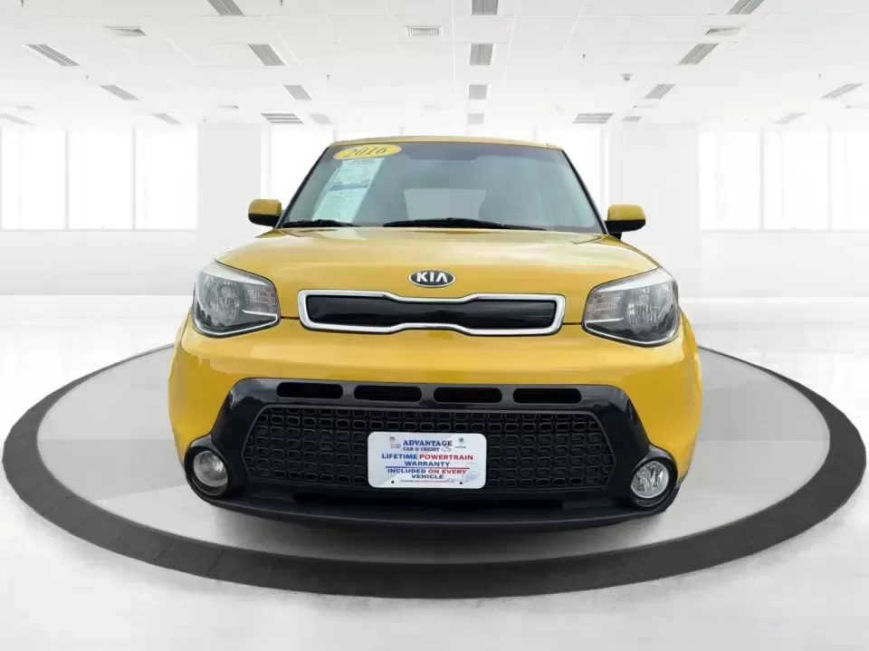 2016 Kia Soul + (KNDJP3A5XG7) with an 2L I-4 gasoline direct injection engine, 6A transmission, located at 401 Woodman Dr, Riverside, OH, 45431, (937) 908-9800, 39.760899, -84.123421 - Busy commute on I-75, quick errands around Riverside, or a weekend run to Carillon Historical Park and the Dayton riverfront-this 2016 Kia Soul + is the kind of small hatchback that fits real life. With its easy-to-park size, flexible cargo area, and standout Solar Yellow paint, it's a smart pick fo - Photo#7