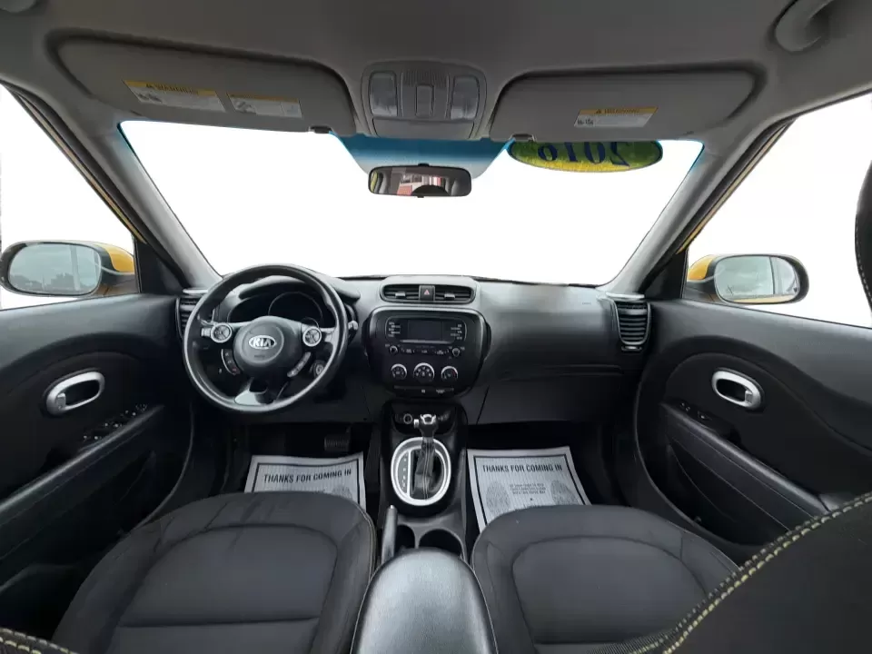 2016 Kia Soul + (KNDJP3A5XG7) with an 2L I-4 gasoline direct injection engine, 6A transmission, located at 401 Woodman Dr, Riverside, OH, 45431, (937) 908-9800, 39.760899, -84.123421 - Busy commute on I-75, quick errands around Riverside, or a weekend run to Carillon Historical Park and the Dayton riverfront-this 2016 Kia Soul + is the kind of small hatchback that fits real life. With its easy-to-park size, flexible cargo area, and standout Solar Yellow paint, it's a smart pick fo - Photo#20