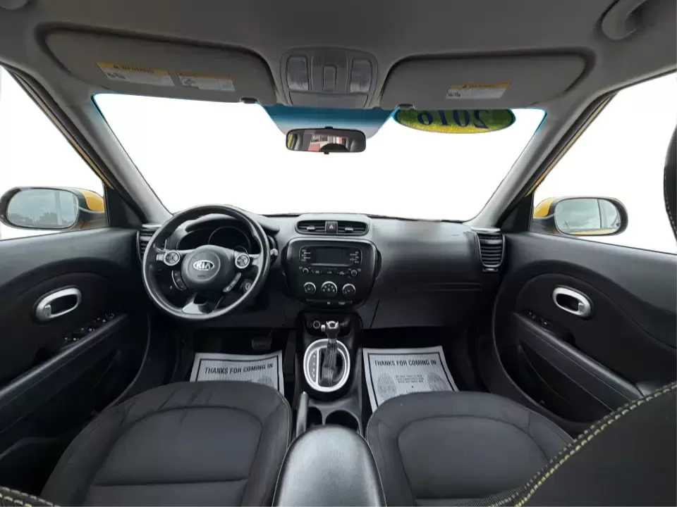 2016 Kia Soul + (KNDJP3A5XG7) with an 2L I-4 gasoline direct injection engine, 6A transmission, located at 401 Woodman Dr, Riverside, OH, 45431, (937) 908-9800, 39.760899, -84.123421 - Busy commute on I-75, quick errands around Riverside, or a weekend run to Carillon Historical Park and the Dayton riverfront-this 2016 Kia Soul + is the kind of small hatchback that fits real life. With its easy-to-park size, flexible cargo area, and standout Solar Yellow paint, it's a smart pick fo - Photo#21