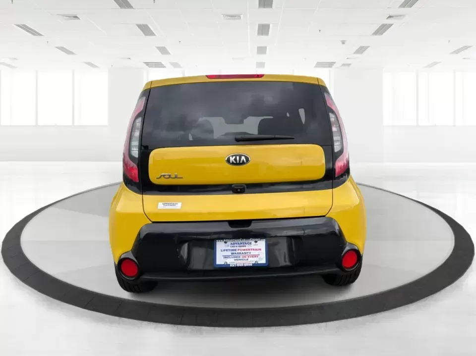 2016 Kia Soul + (KNDJP3A5XG7) with an 2L I-4 gasoline direct injection engine, 6A transmission, located at 401 Woodman Dr, Riverside, OH, 45431, (937) 908-9800, 39.760899, -84.123421 - Busy commute on I-75, quick errands around Riverside, or a weekend run to Carillon Historical Park and the Dayton riverfront-this 2016 Kia Soul + is the kind of small hatchback that fits real life. With its easy-to-park size, flexible cargo area, and standout Solar Yellow paint, it's a smart pick fo - Photo#3