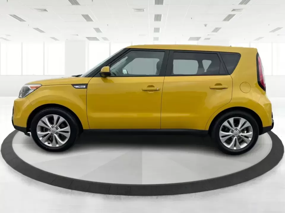 2016 Kia Soul + (KNDJP3A5XG7) with an 2L I-4 gasoline direct injection engine, 6A transmission, located at 401 Woodman Dr, Riverside, OH, 45431, (937) 908-9800, 39.760899, -84.123421 - Busy commute on I-75, quick errands around Riverside, or a weekend run to Carillon Historical Park and the Dayton riverfront-this 2016 Kia Soul + is the kind of small hatchback that fits real life. With its easy-to-park size, flexible cargo area, and standout Solar Yellow paint, it's a smart pick fo - Photo#5