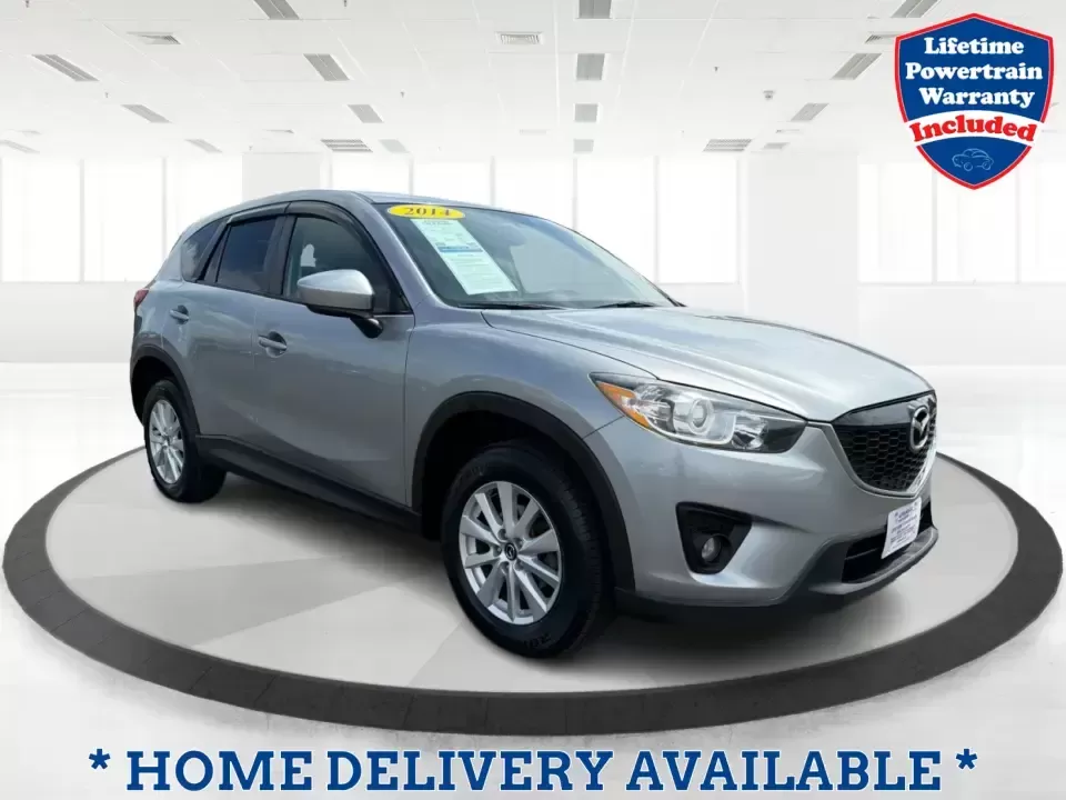 2014 Mazda CX-5 Touring (JM3KE2CYXE0) with an SKYACTIV-G 2.5L I-4 gasoline direct injection engine, 6-Speed Automatic transmission, located at 401 Woodman Dr, Riverside, OH, 45431, (937) 908-9800, 39.760899, -84.123421 - 2014 Mazda CX-5 Touring - Photo#0