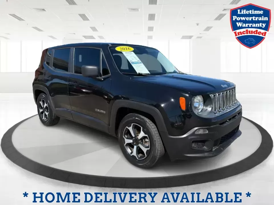 2016 Jeep Renegade Sport FWD (ZACCJAAT2GP) with an 2.4L L4 DOHC 16V engine, 6M transmission, located at 1951 S Dayton Lakeview Rd., New Carlisle, OH, 45344, (937) 908-9800, 39.890999, -84.050255 - Need a practical crossover that can handle the daily commute to Dayton, quick school runs, and spontaneous weekend escapes to Buck Creek State Park? This 2016 Jeep Renegade Sport in Black is built for real-life Ohio driving-easy to park downtown, confident on I70 and Route 235, and versatile enough - Photo#0