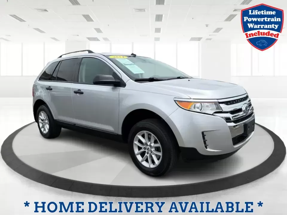2014 Ford Edge SE FWD (2FMDK3GC0EB) with an 3.5L V6 DOHC 24V engine, 6-Speed Automatic transmission, located at 880 E. National Road, Vandalia, OH, 45377, (937) 908-9800, 39.891918, -84.183594 - Need an SUV that fits real life in the Miami Valley-school drop-offs, a steady commute, and weekend errands-without feeling bulky or hard to park? This 2014 Ford Edge SE FWD is a smart, comfortable choice for everyday drivers who want roomy seating for five, useful tech, and confident road manners f - Photo#0
