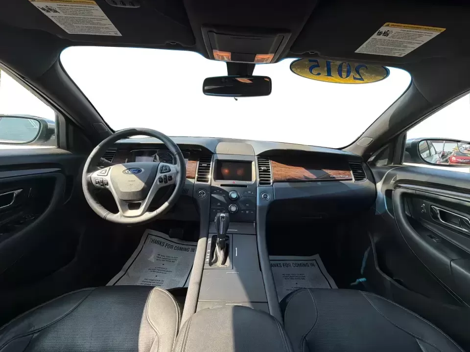 2015 Ford Taurus Limited (1FAHP2F89FG) with an EcoBoost 2L I-4 gasoline direct injection engine, located at 880 E. National Road, Vandalia, OH, 45377, (937) 908-9800, 39.891918, -84.183594 - Need a comfortable, feature-packed sedan for the daily commute up I75, quick school drop-offs, or a relaxed weekend drive to the National Museum of the U.S. Air Force? This 2015 Ford Taurus Limited in Ingot Silver Metallic delivers a big-car ride with upscale amenities and confident power-an ideal f- Photo#20