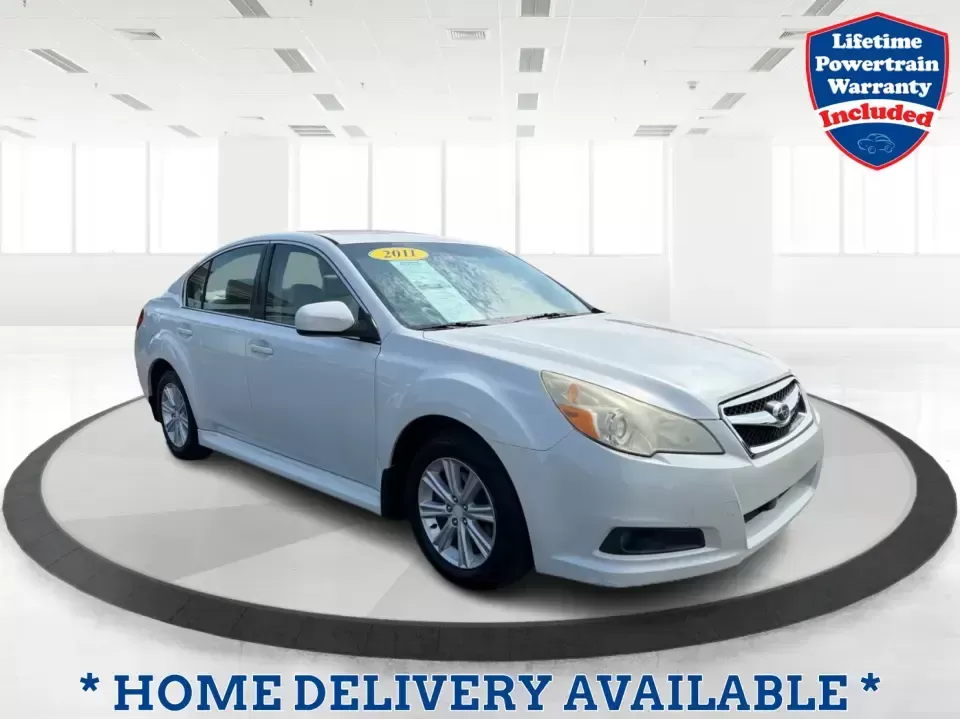 2011 Subaru Legacy Premium + CWP (4S3BMBC69B3) with an 2.5L H-4 variable valve control engine, Continuously Variable Transmission (CVT) transmission, located at 8750 N County Rd 25A, Piqua, OH, 45356, (937) 908-9800, 40.164391, -84.232513 - Need a confident, all-weather commuter that can handle Ohio winters, weekend road trips, and the daily school-and-work shuffle without feeling like a bare-bones sedan? This 2011 Subaru Legacy Premium + CWP in Satin White Pearl is a smart fit for drivers who want Subaru capability in a comfortable, p- Photo#0