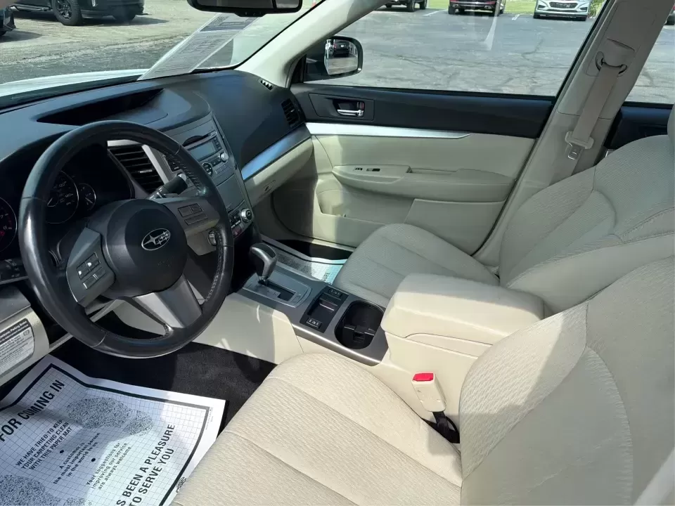 2011 Subaru Legacy Premium + CWP (4S3BMBC69B3) with an 2.5L H-4 variable valve control engine, Continuously Variable Transmission (CVT) transmission, located at 8750 N County Rd 25A, Piqua, OH, 45356, (937) 908-9800, 40.164391, -84.232513 - Need a confident, all-weather commuter that can handle Ohio winters, weekend road trips, and the daily school-and-work shuffle without feeling like a bare-bones sedan? This 2011 Subaru Legacy Premium + CWP in Satin White Pearl is a smart fit for drivers who want Subaru capability in a comfortable, p- Photo#9
