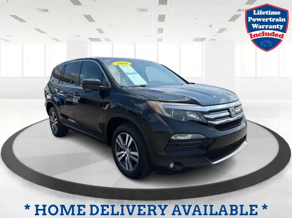 2016 Honda Pilot EXL 4WD (5FNYF6H63GB) with an 3.5L V6 SOHC 24V engine, 6-Speed Automatic transmission, located at 8750 N County Rd 25A, Piqua, OH, 45356, (937) 908-9800, 40.164391, -84.232513 - Third Row- Photo#0