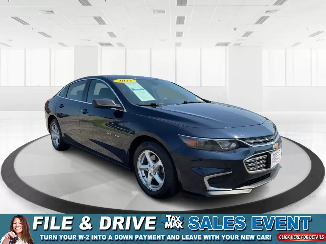 2018 Chevrolet Malibu 1LS (1G1ZB5ST0JF) with an ECOTEC 1.5L I-4 gasoline direct injection engine, located at 880 E. National Road, Vandalia, OH, 45377, (937) 908-9800, 39.891918, -84.183594 - **Experience Unmatched Comfort and Style with the 2018 Chevrolet Malibu at Advantage Car and Credit in Fairborn, OH!**<br /> <br /> Are you in the market for a dependable sedan that effortlessly balances style, comfort, and cutting-edge technology? Look no further than the stunning 2018 Chevrolet Ma - Photo#0