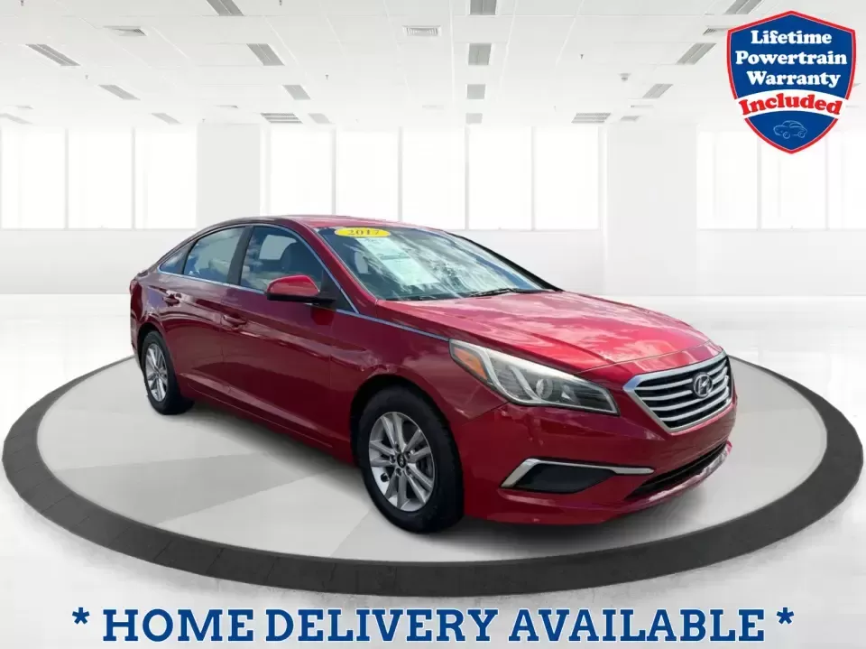2017 Hyundai Sonata SE (5NPE24AF8HH) with an 2.4L L4 DOHC 16V engine, 7A transmission, located at 1099 N County Rd 25A , Troy, OH, 45373, (937) 908-9800, 40.057079, -84.212883 - Need a reliable, comfortable sedan for the daily drive from Troy to Dayton, school drop-offs, or quick weekend getaways to Charleston Falls Preserve? This red 2017 Hyundai Sonata Base is built for real life-easy to park downtown near the Miami County Courthouse, smooth on I75, and efficient enough f - Photo#0